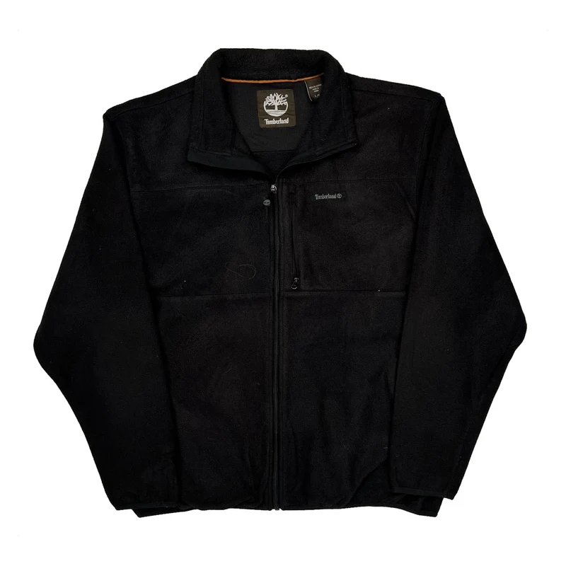 Timberland Fleece Jacket - Large Black Polyester