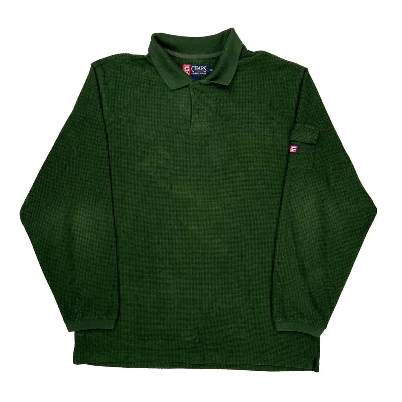 Chaps Ralph Lauren Fleece - Large Green Polyester