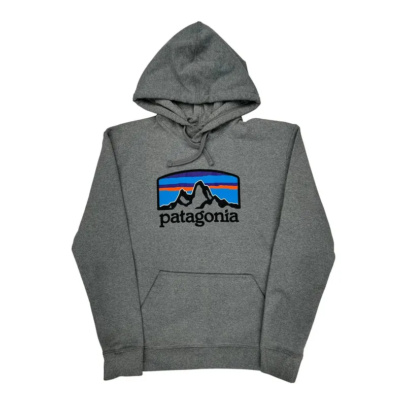 Regular Fit Patagonia Hoodie - Medium Gray Cotton