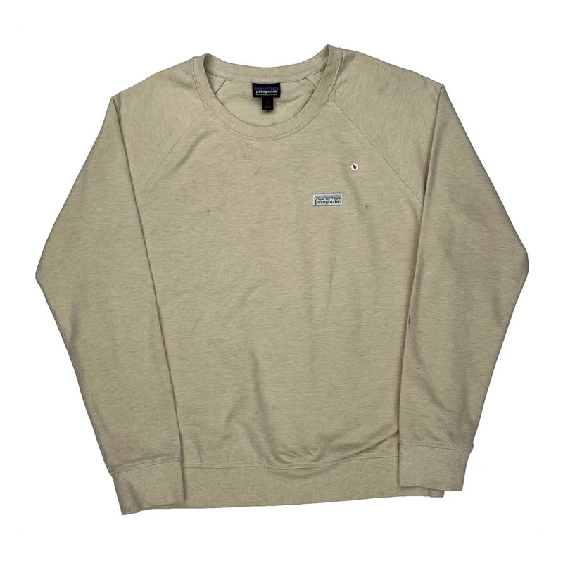 Patagonia Sweatshirt - Large Beige Cotton