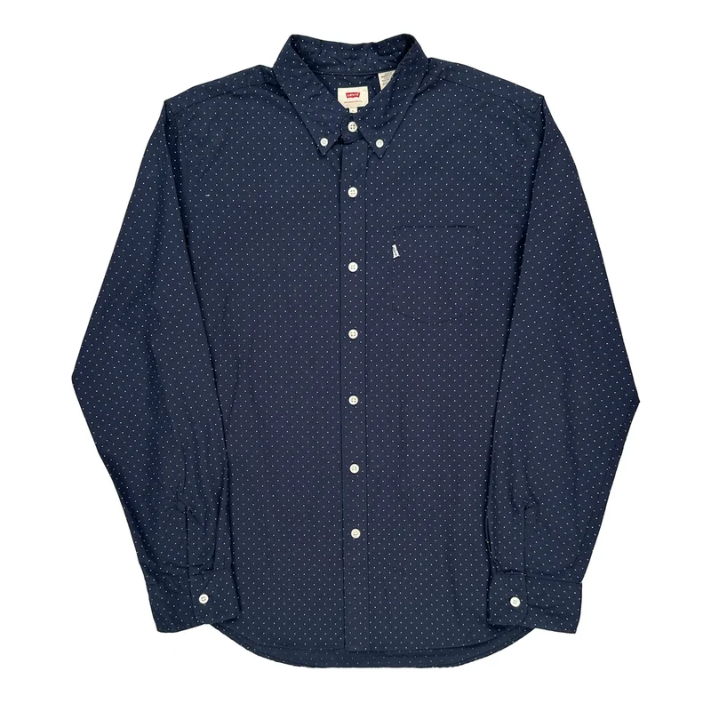 Levis Polka Dot Shirt - Large Navy Cotton