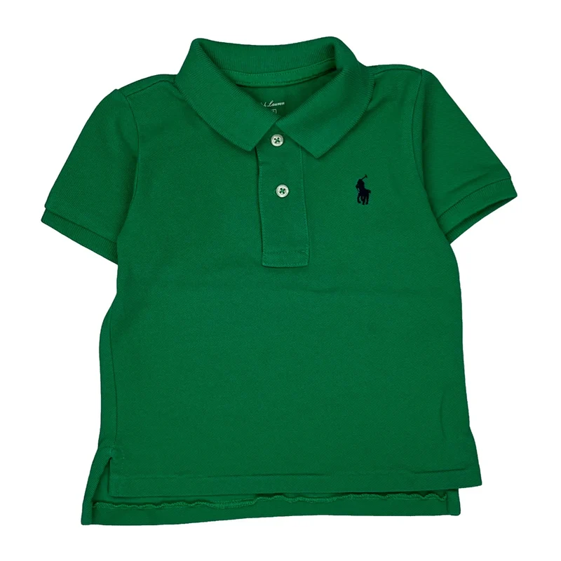 Age 18 Months Ralph Lauren Polo Shirt - 3XS Green Cotton