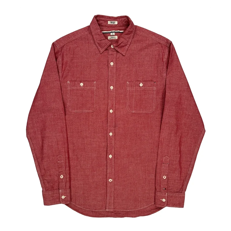 Tommy Hilfiger Shirt - Large Red Cotton