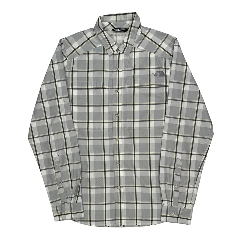 The North Face Checked Shirt - Small Gray Polyester
