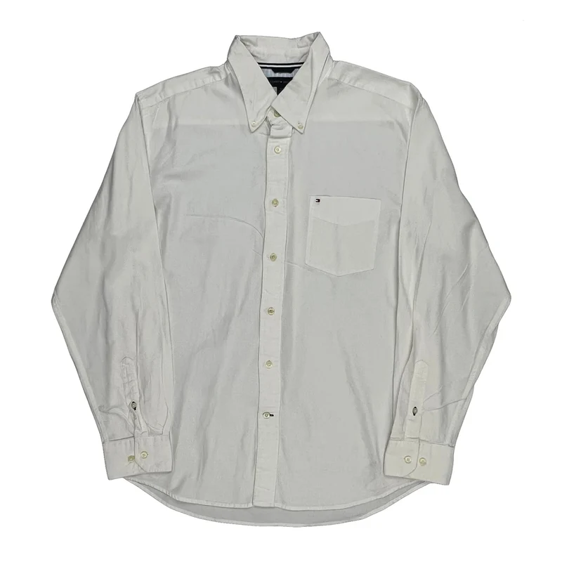 Tommy Hilfiger Shirt - Large White Cotton