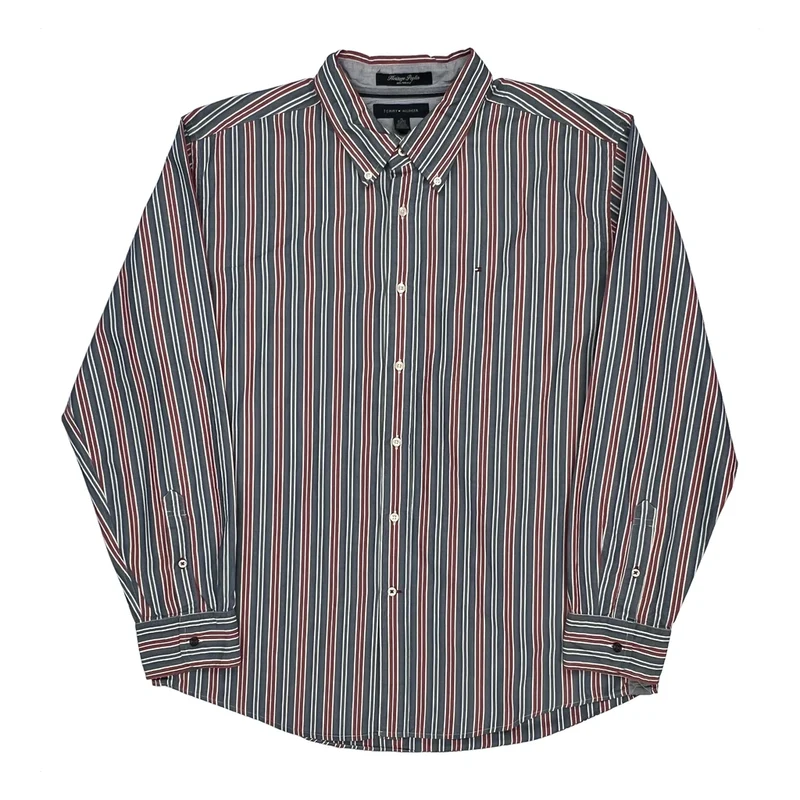 Tommy Hilfiger Striped Shirt - XL Multicoloured Cotton