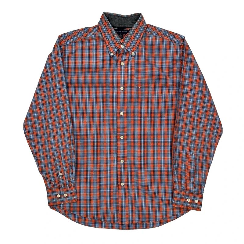 Tommy Hilfiger Checked Shirt - Medium Multicoloured Cotton