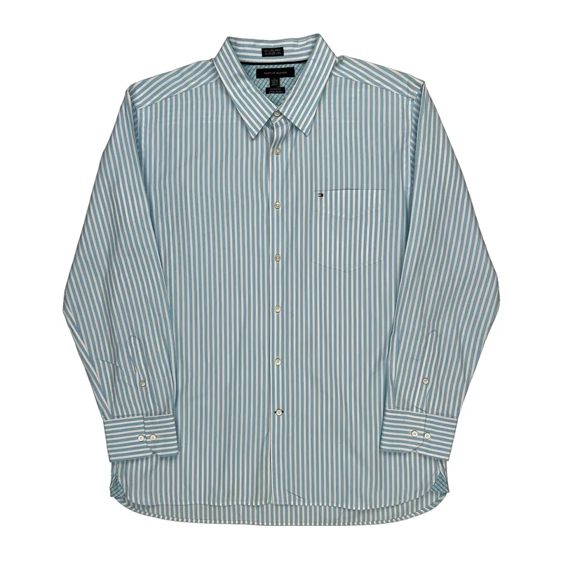 Tommy Hilfiger Striped Shirt - XL Blue Cotton