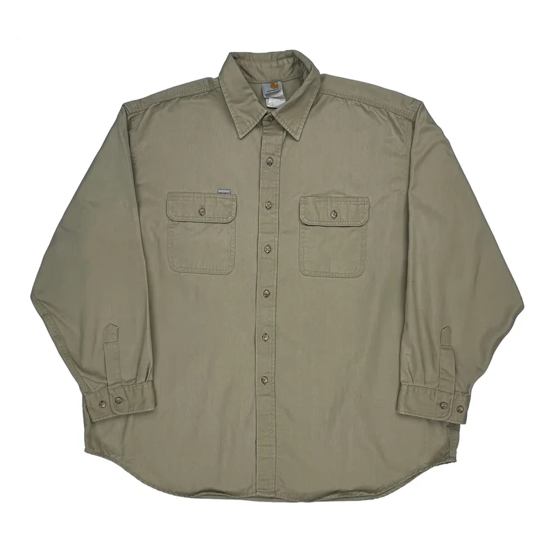 Carhartt Shirt - 2XL Beige Cotton