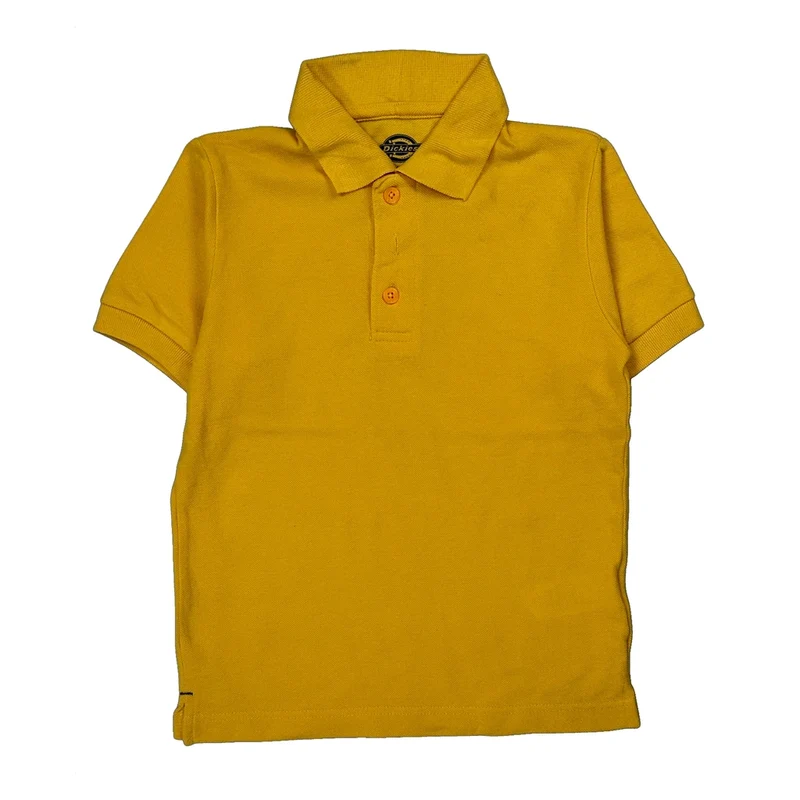 Age 7-8 Dickies Polo Shirt - Small Yellow Cotton Blend