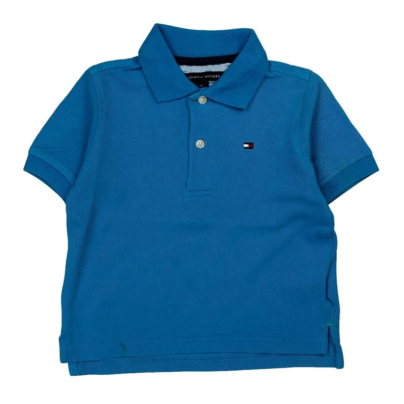 Age 2 Tommy Hilfiger Polo Shirt - 2XS Blue Cotton