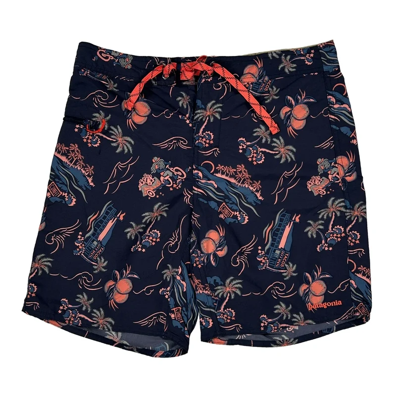 Patagonia Floral Shorts - 31W 5L Navy Polyester