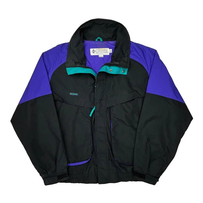 Radial Sleeve Columbia Ski Jacket - Large Black Nylon