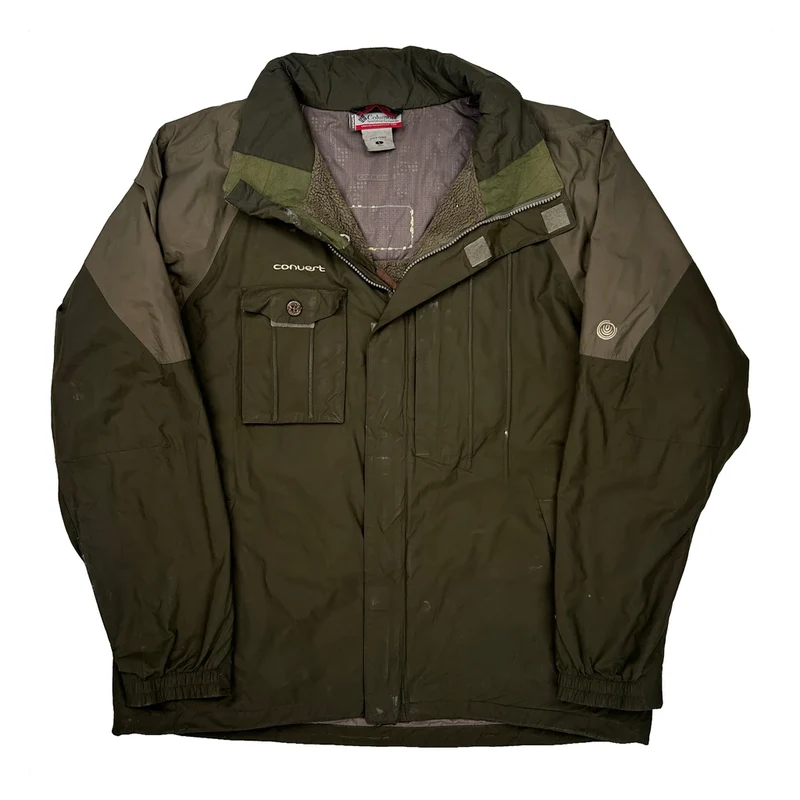 Columbia Ski Jacket - Large Green Polyester