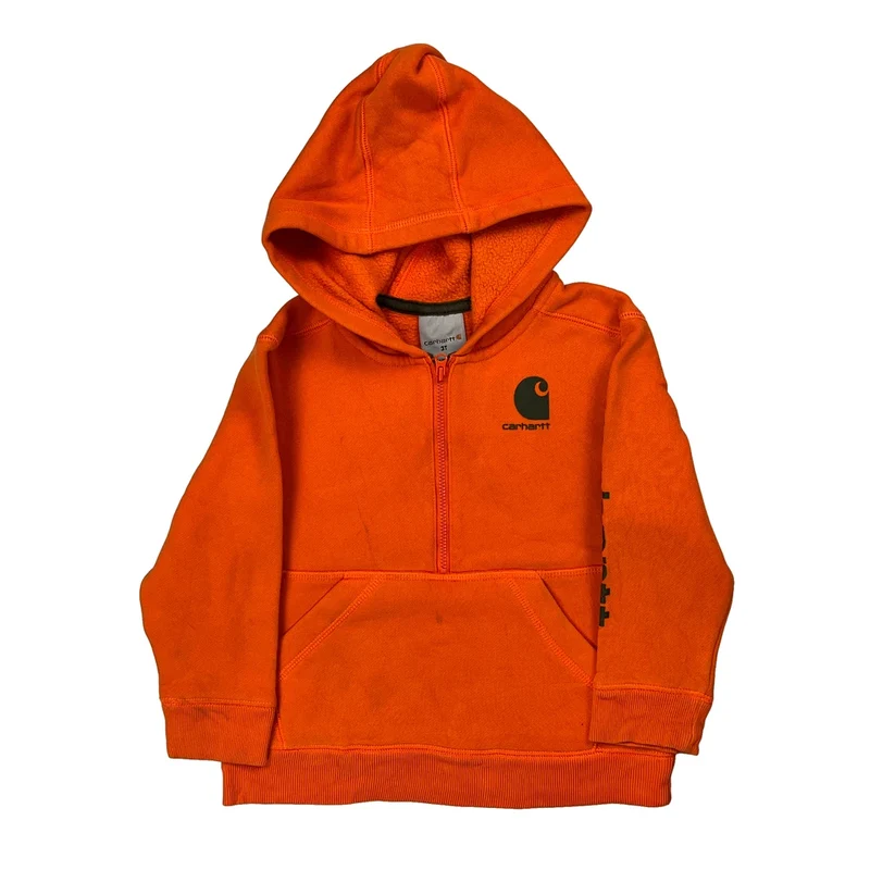 Age 3 Carhartt Hoodie - 2XS Orange Cotton
