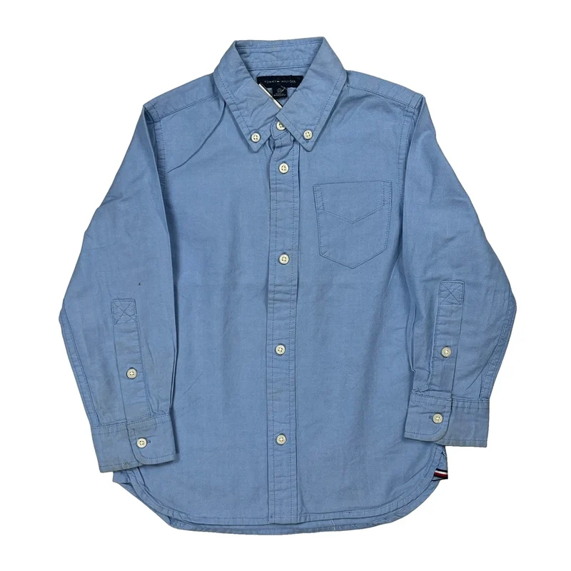Age 4-5 Tommy Hilfiger Shirt - XS Blue Cotton