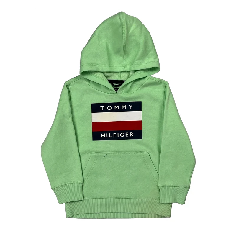 Age 4 Tommy Hilfiger Hoodie - XS Green Cotton
