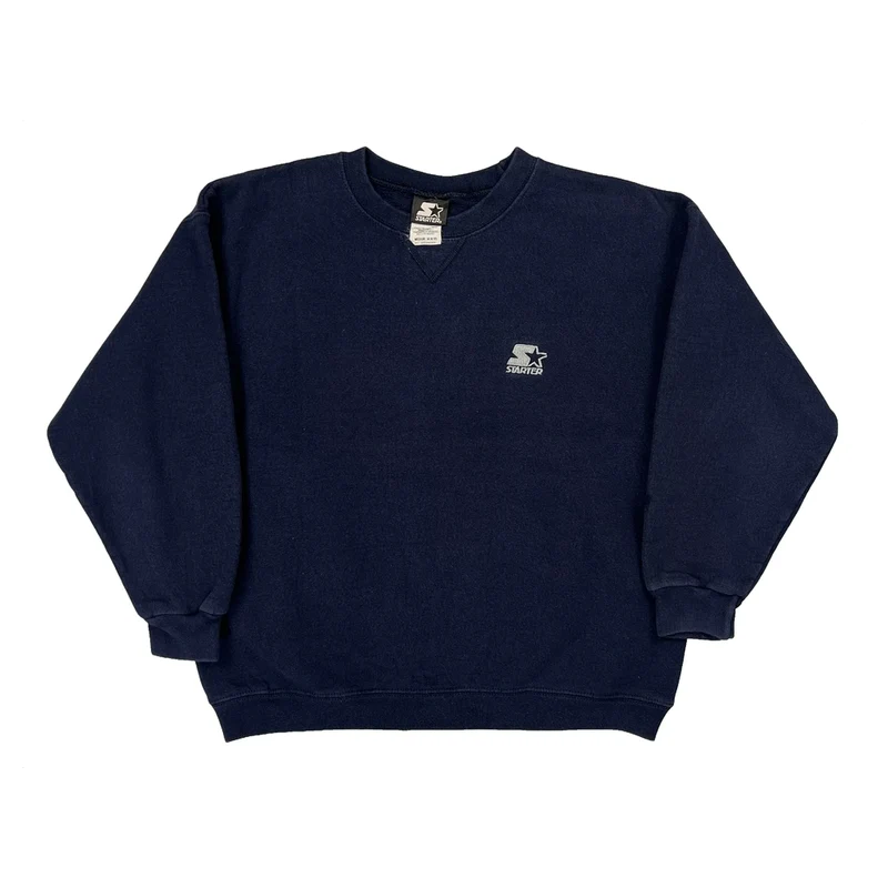 Age 8-10 Starter Sweatshirt - Medium Navy Cotton Blend