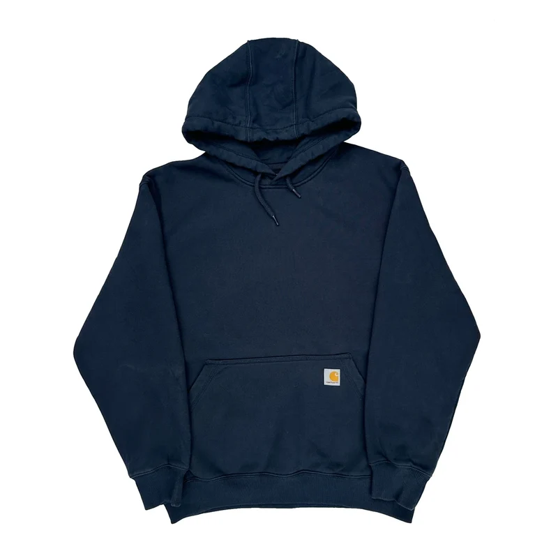 Carhartt Hoodie - Large Navy Cotton Blend