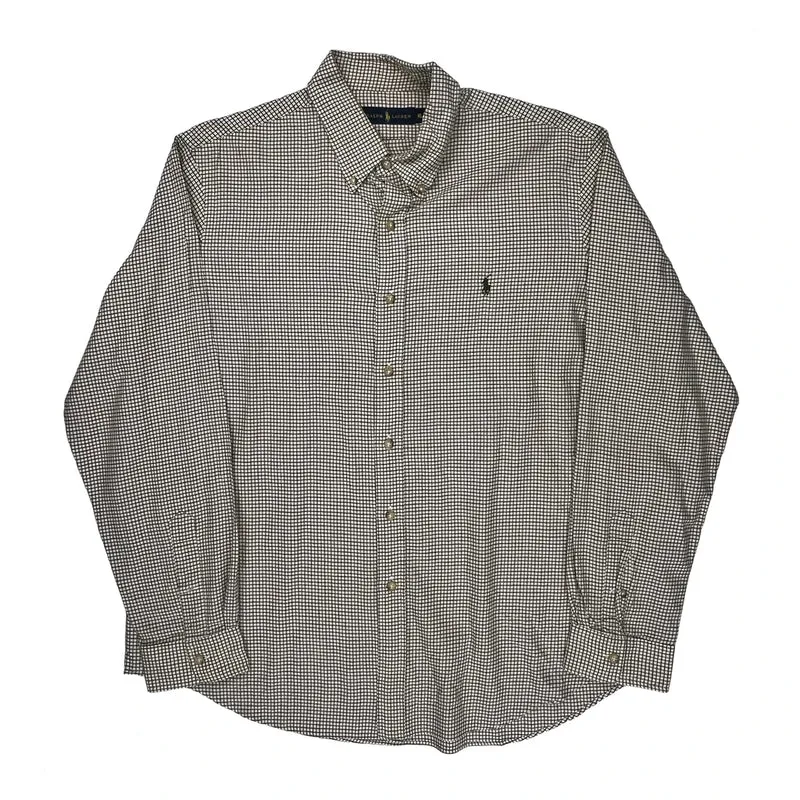 Ralph Lauren Checked Shirt - XL Brown Cotton