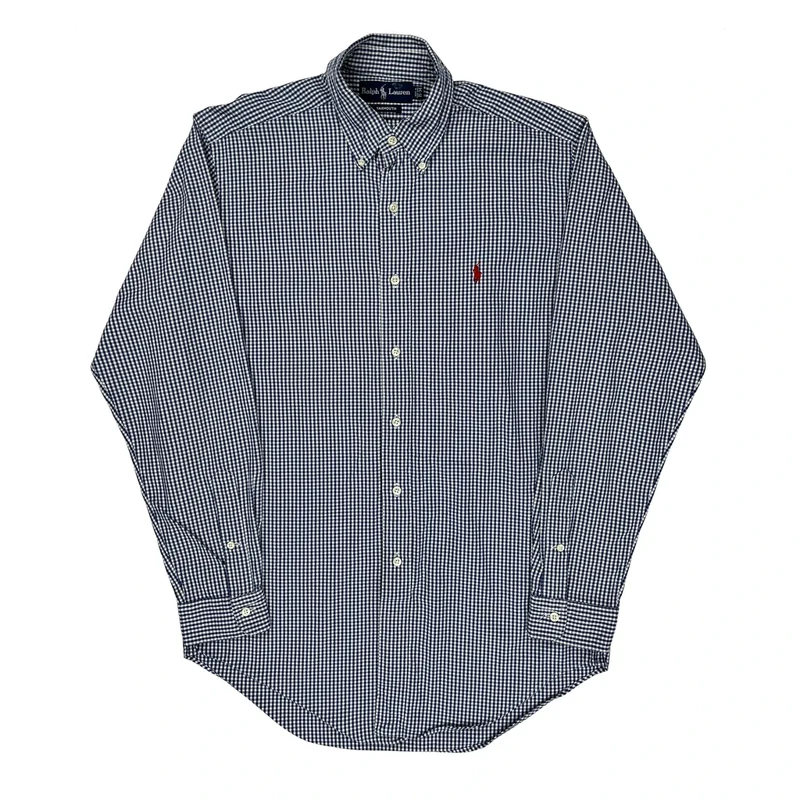 Ralph Lauren Checked Shirt - Medium Blue Cotton
