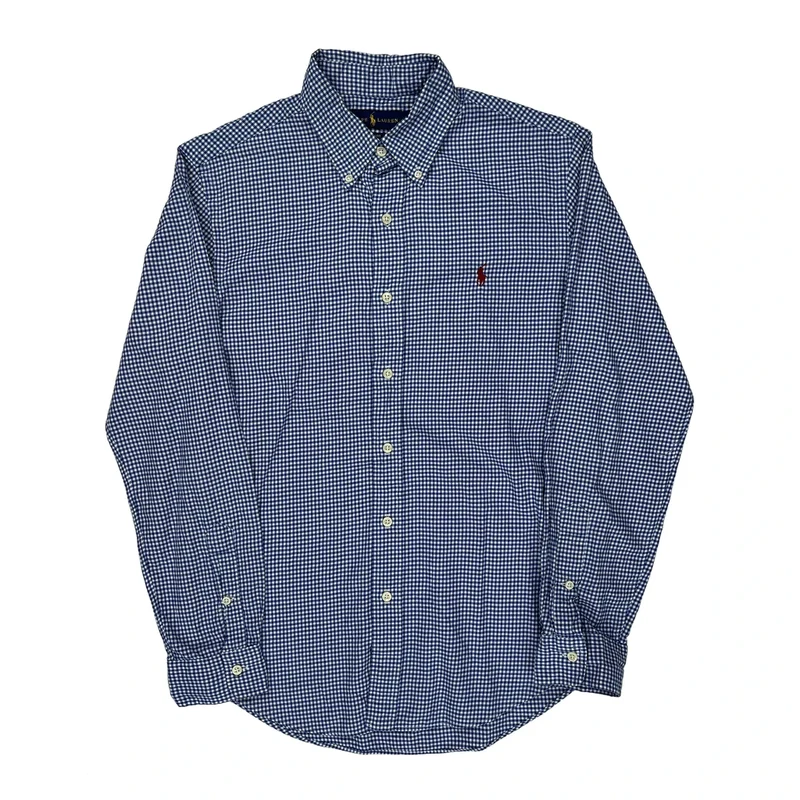 Ralph Lauren Checked Shirt - Medium Blue Cotton