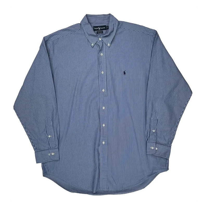 Yarmouth Ralph Lauren Striped Shirt - XL Blue Cotton