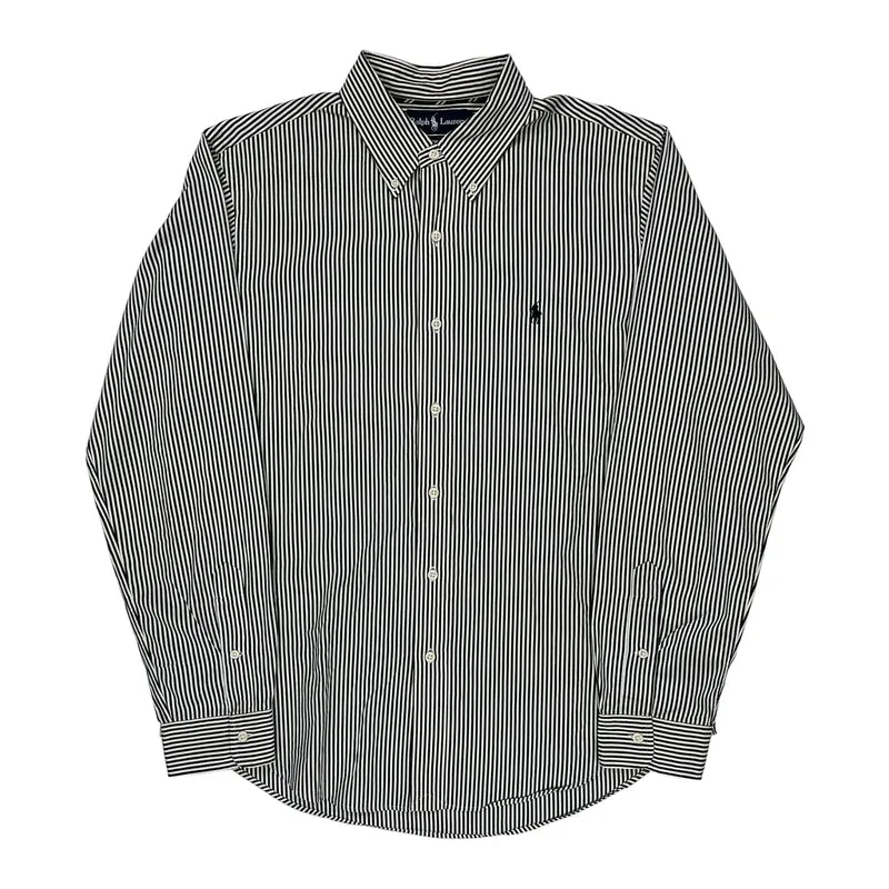 Ralph Lauren Striped Shirt - Large Black & White Cotton