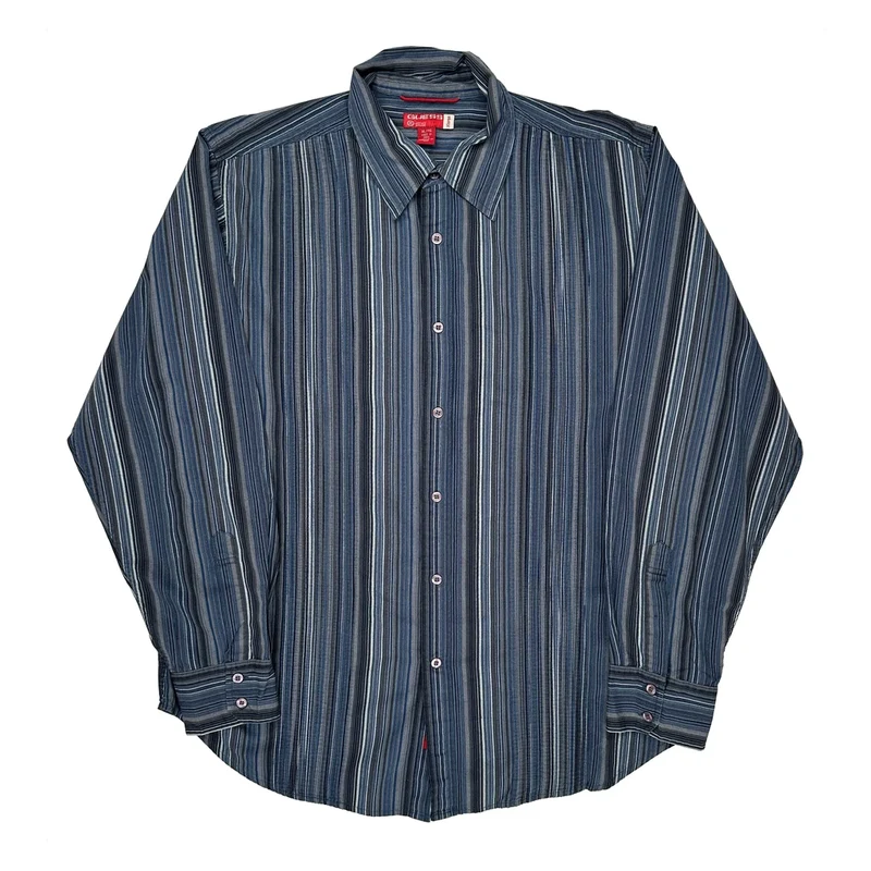 Guess Striped Shirt - XL Blue Cotton