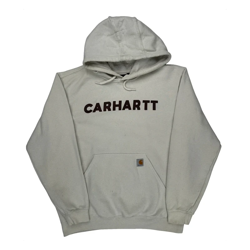 Carhartt Hoodie - Large Cream Cotton