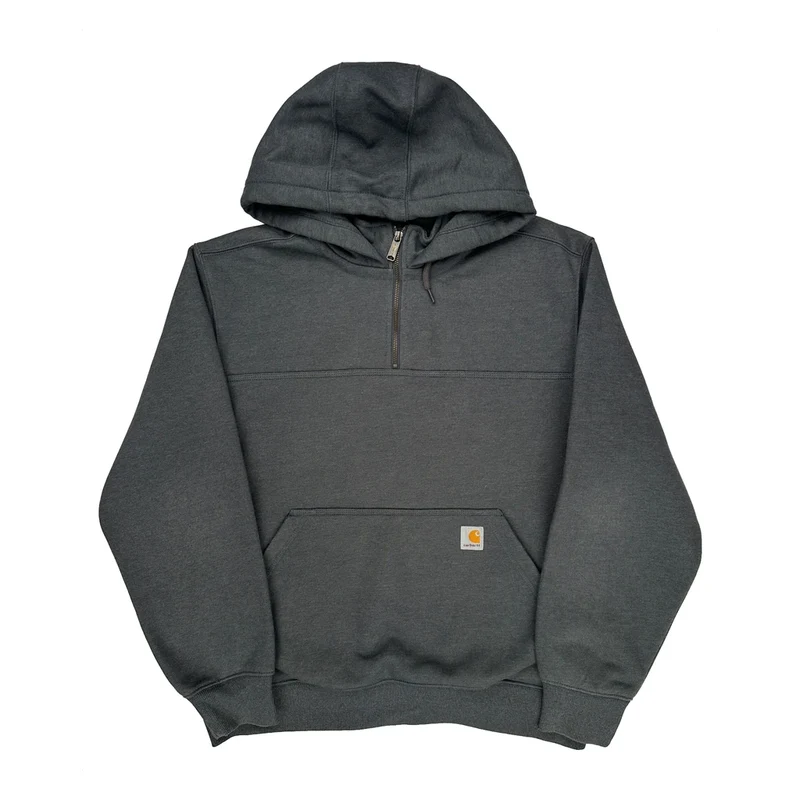 Carhartt Hoodie - Large Gray Cotton Blend