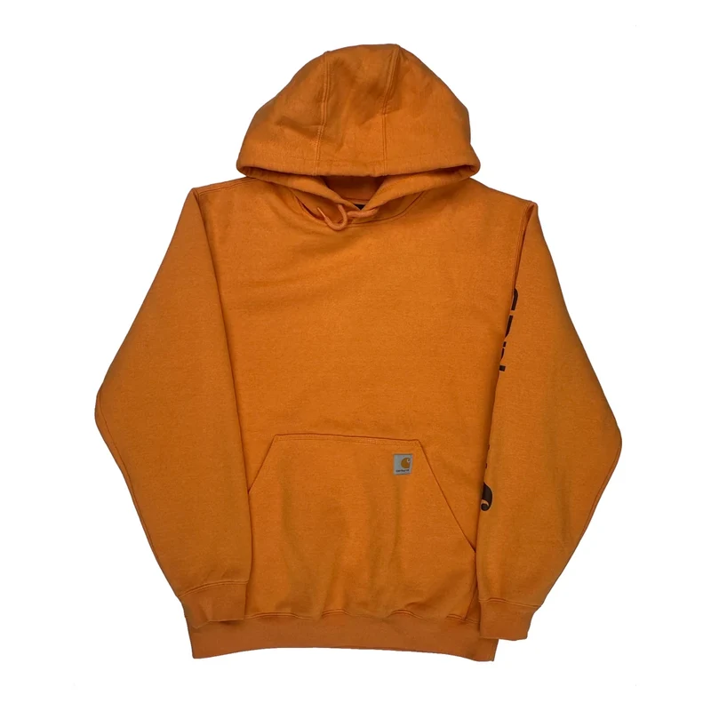 Carhartt Hoodie - Large Orange Cotton