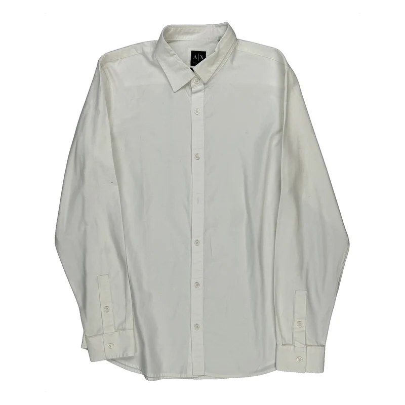 Armani Exchange Slim Shirt - No Size White Cotton