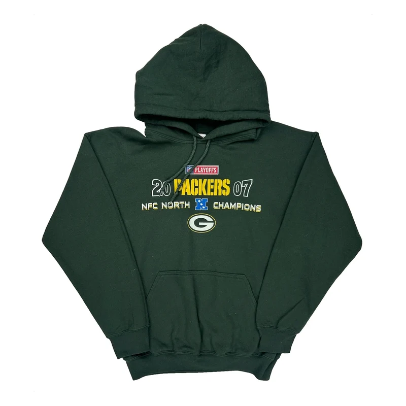 Green Bay Packers Nfl Football Hoodie - Medium Green Cotton Blend