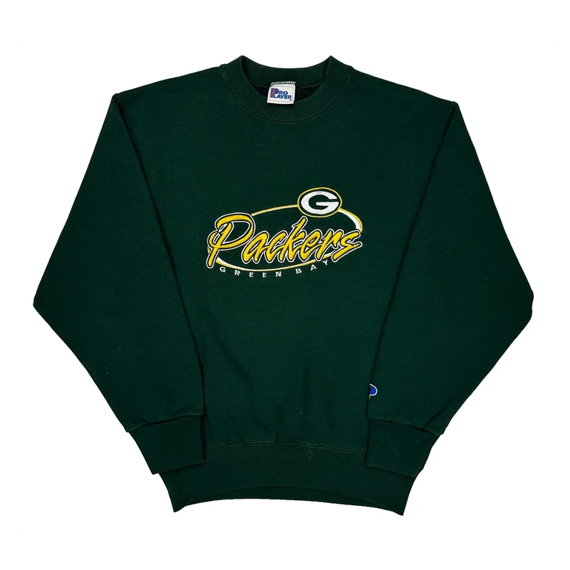 Green Bay Packers Pro Player Made In USA Graphic Sweatshirt - Medium Green Cotton Blend