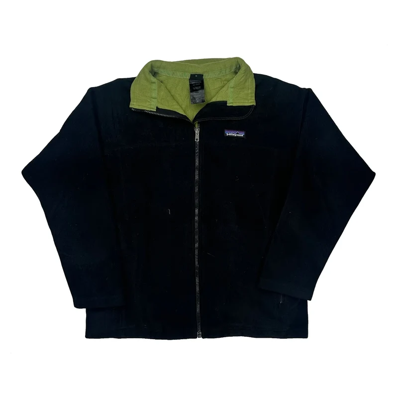 Kids Patagonia Fleece Jacket - XL Black Polyester