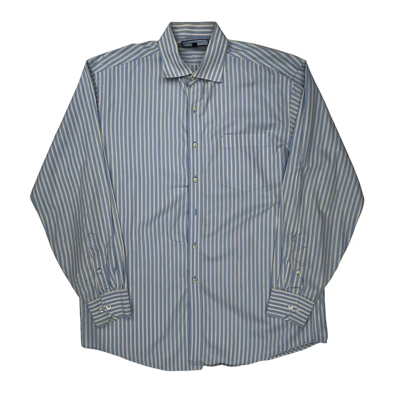 Tommy Hilfiger Striped Shirt - Large Blue Cotton