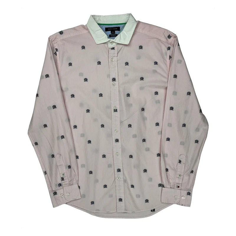 Tommy Hilfiger Shirt - Large Pink Cotton