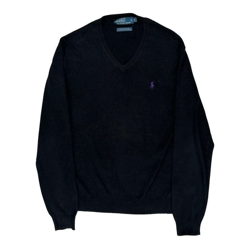 Polo By Ralph Lauren Sweater - Small Black Cotton