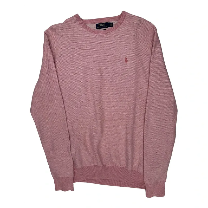 Polo By Ralph Lauren Sweater - Large Pink Cotton