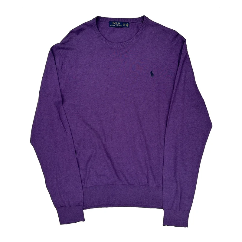Polo By Ralph Lauren Sweater - 2XL Purple Cotton