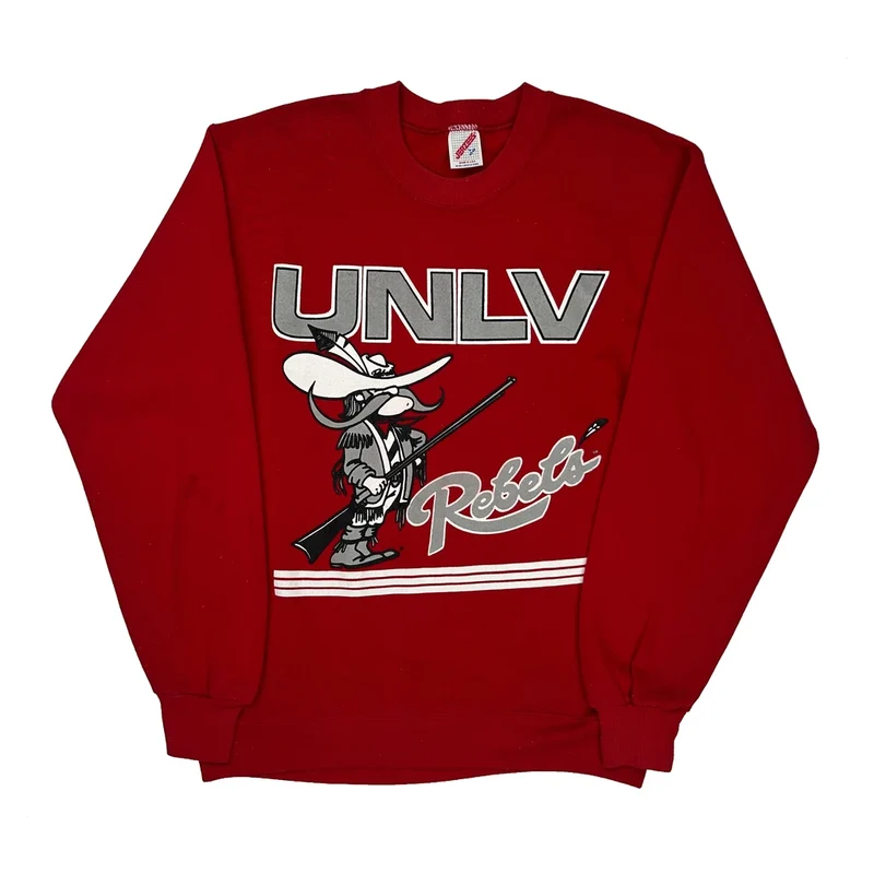 Unlv Rebels Jerzees College Sweatshirt - Large Red Cotton