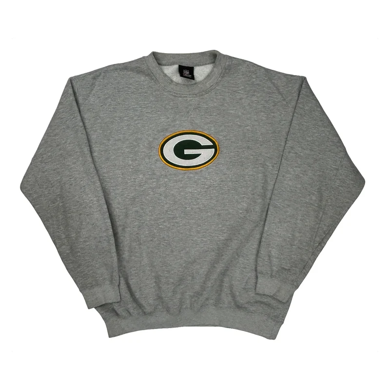 Green Bay Packers Nfl Football Sweatshirt - No Size Grey Cotton Blend