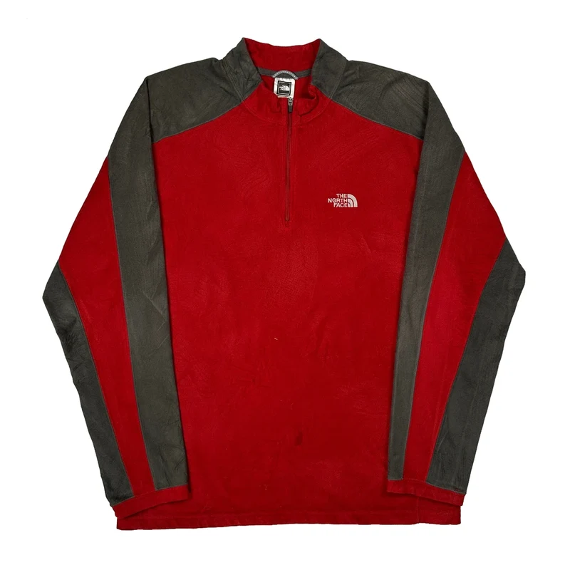 The North Face Fleece - Large Red Polyester