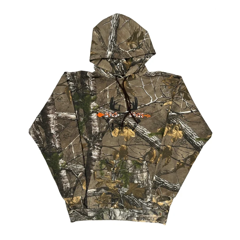 Passion Respect Inspire Dignity Empower Russell Athletic Camo Hoodie - Large Camo Cotton Blend