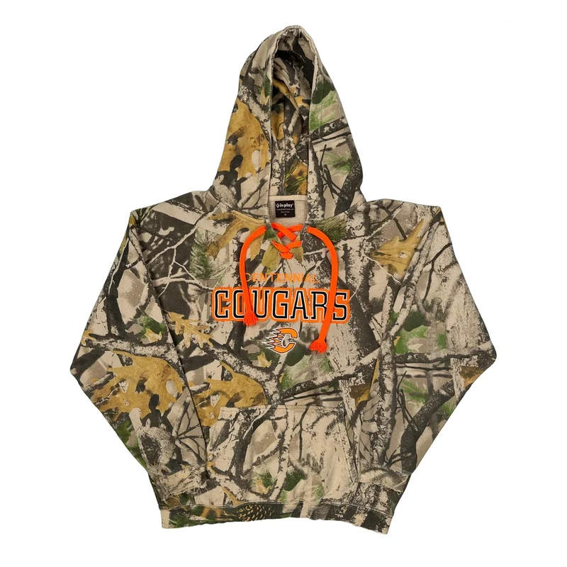Cougars In Play Camo Hoodie - Medium Camo Cotton