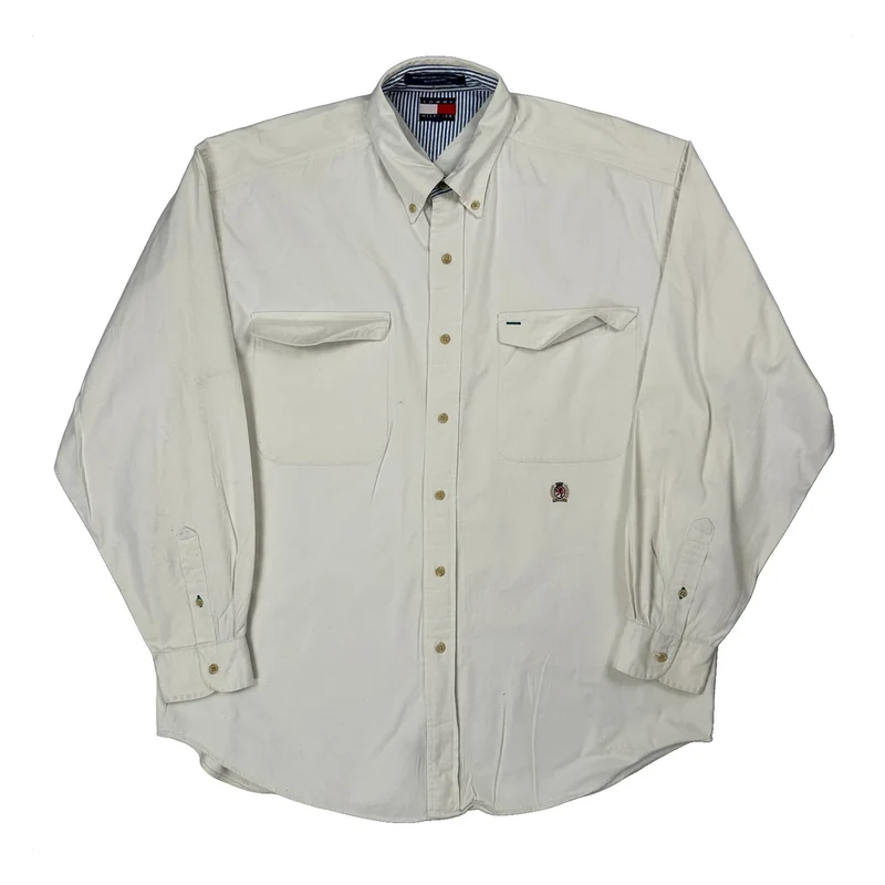 Tommy Hilfiger Shirt - Large Cream Cotton