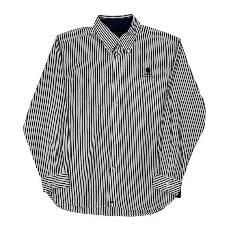 Tommy Hilfiger Striped Shirt - Large Black & White Cotton