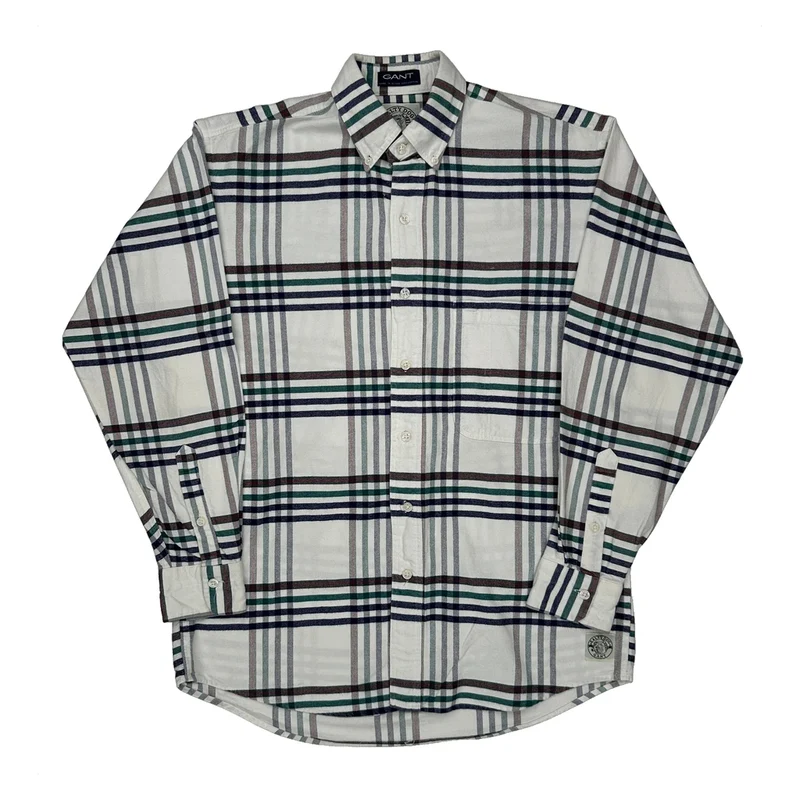 Gant Checked Shirt - Medium White Cotton