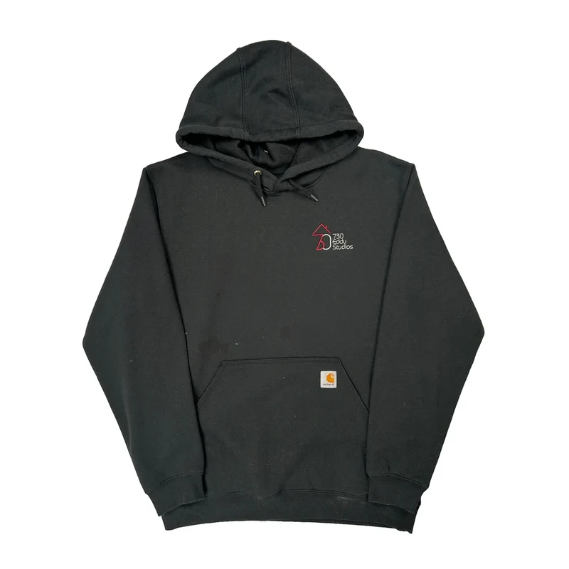 230 Eddy Studios Logo Carhartt Hoodie - Large Black Cotton